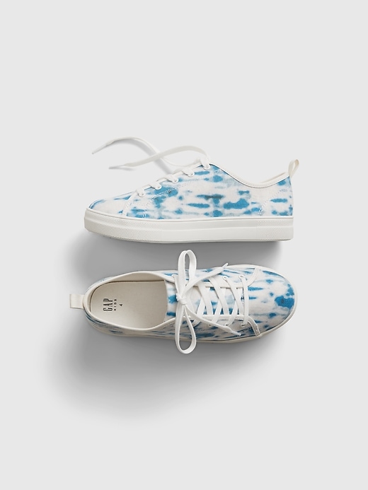 View large product image 1 of 1. Kids Tie-Dye Lace-Up Sneakers