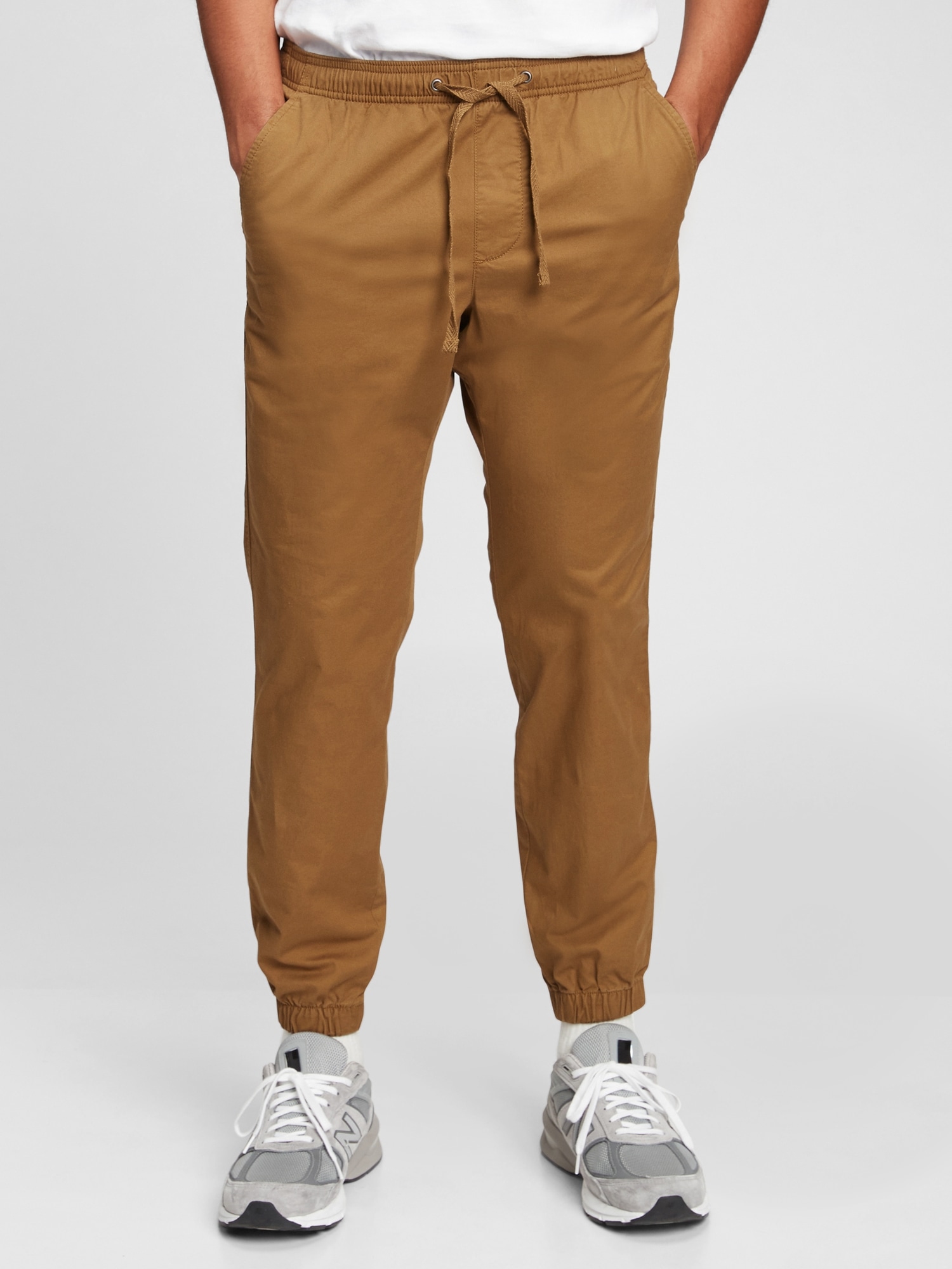 Gap Slim Canvas Joggers With Flex In Palomino Brown