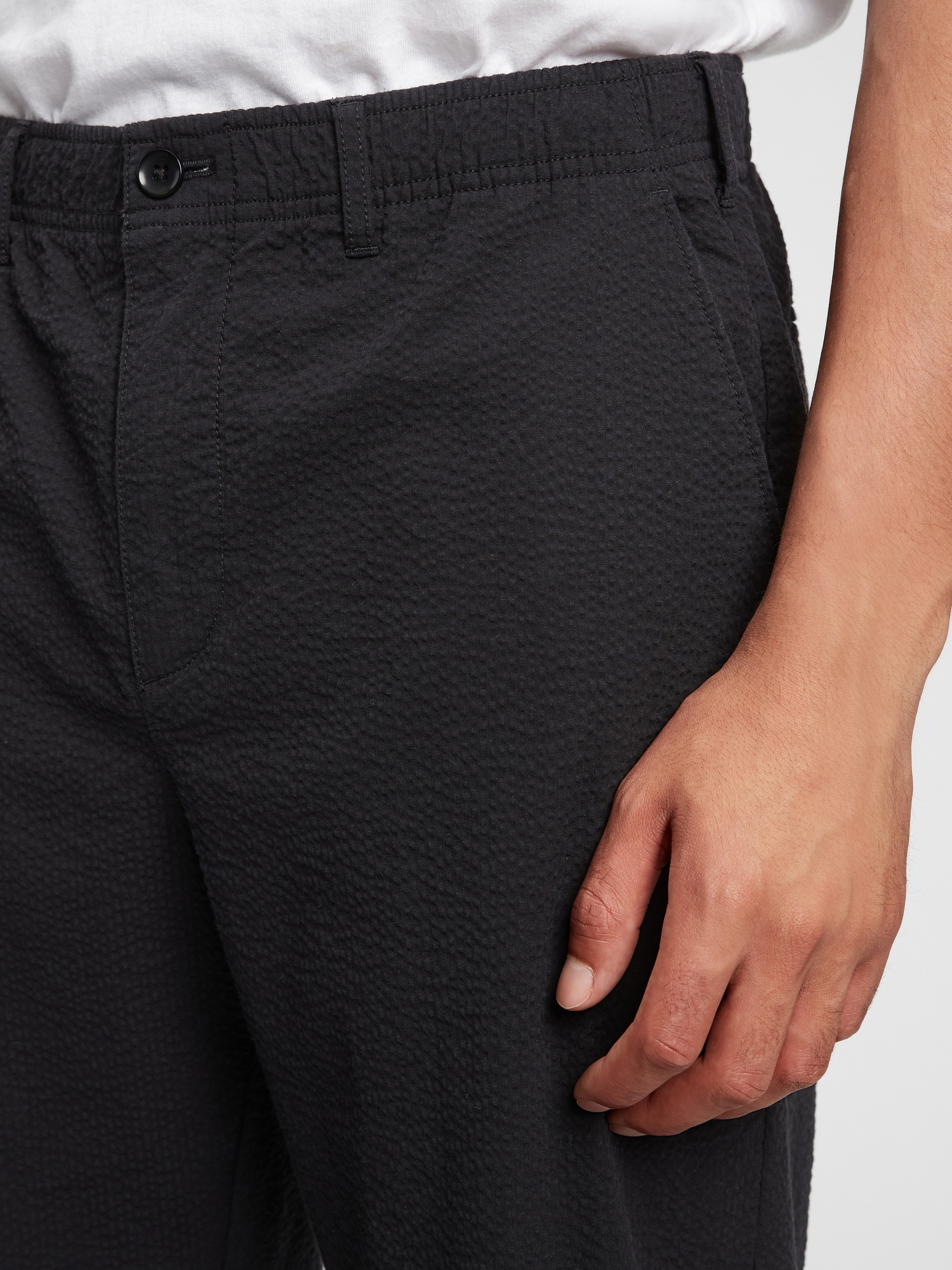 Relaxed Seersucker Taper E Waist Pants With Gapflex Gap