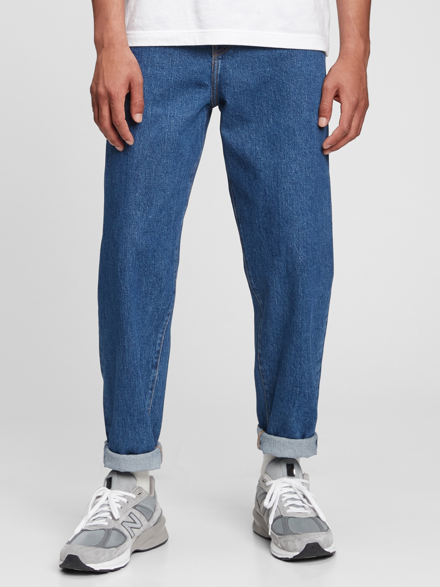 Gap Flex Relaxed Taper Jeans With Washwell In Medium Wash