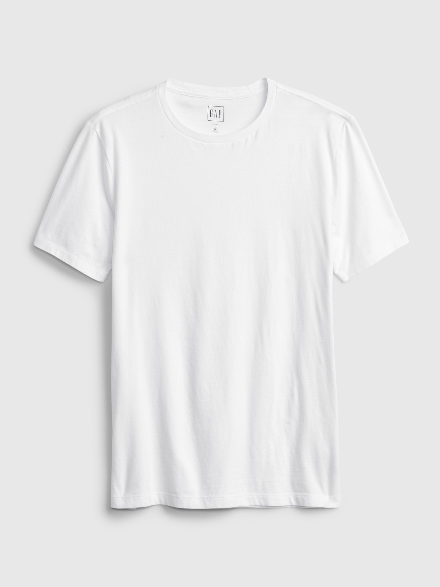 Classic Tee, Classic White T-Shirt, Ribbed Crew Neck