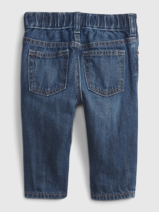 Image number 2 showing, Baby Organic Cotton Pull-On Slim Jeans