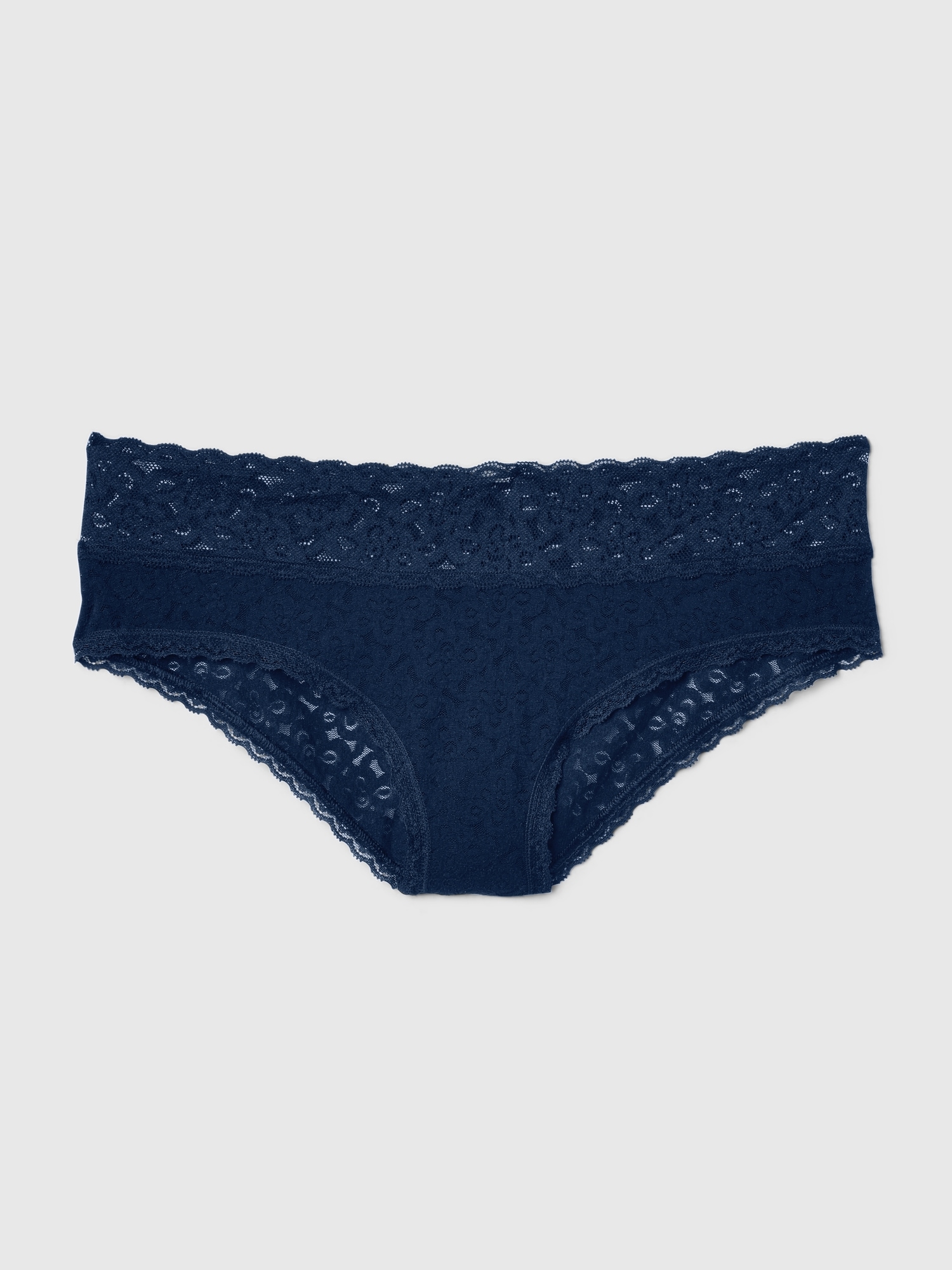 Scalloped Lace Trim Cheeky Hipster Underwear
