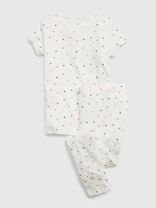 Image number 1 showing, Kids Organic Cotton Polk-A-Dot PJ Set