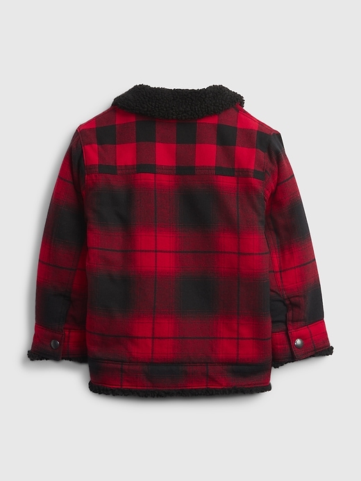 Image number 2 showing, Toddler Sherpa Lined Buffalo Plaid Jacket