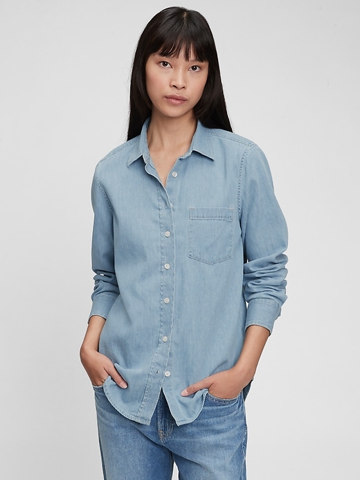 organic cotton denim shirt