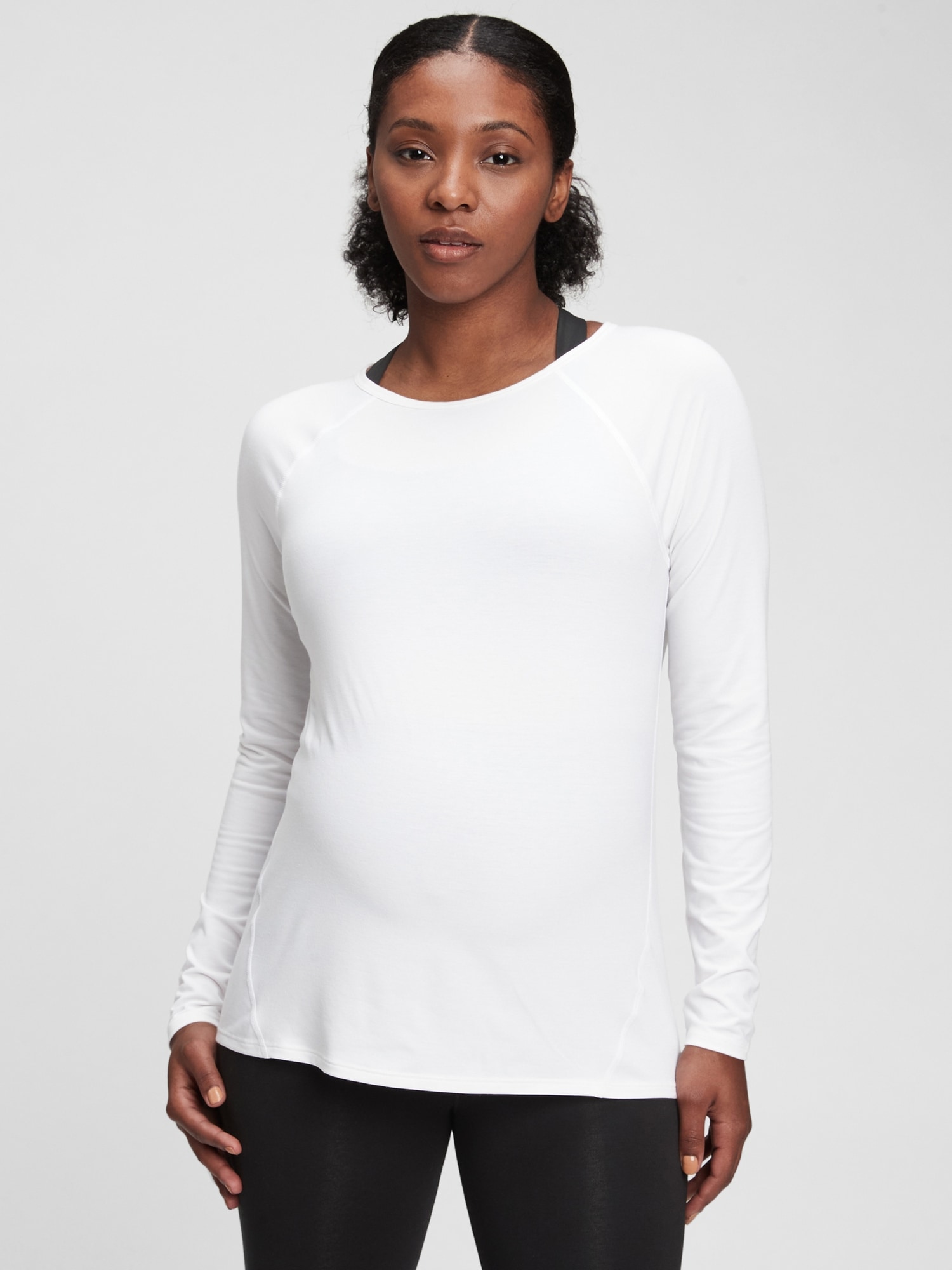Gap Maternity Fit Breathe T-shirt In Optic White