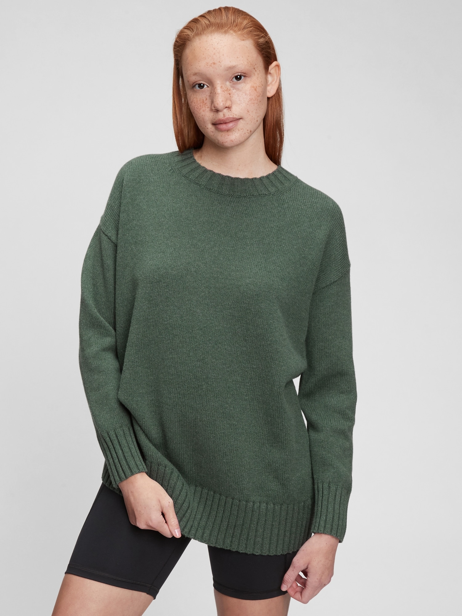 Relaxed Cotton Tunic Sweater | Gap