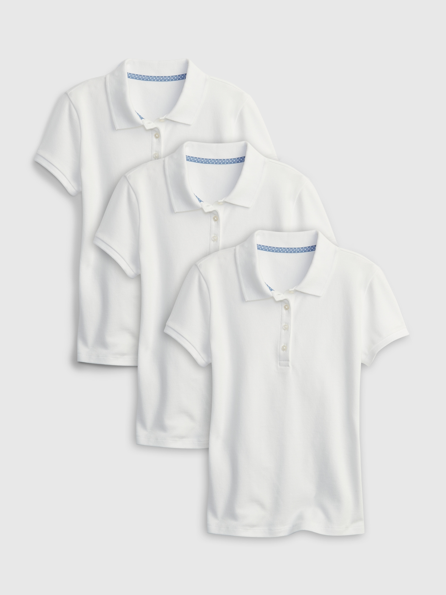 Gap Kids Uniform Polo Shirt (3-Pack) white. 1