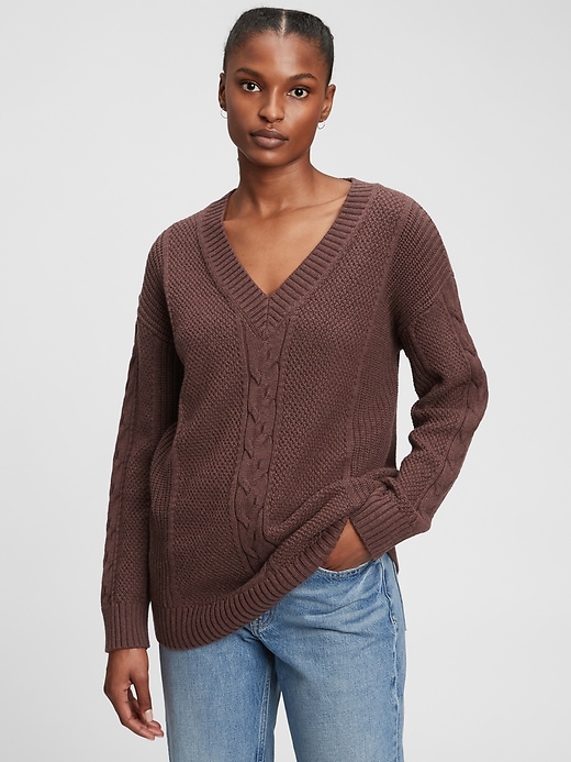 Cable Knit Tunic Sweater | Gap