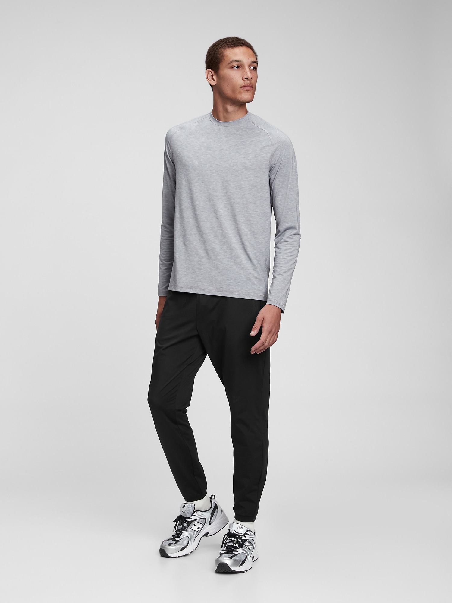 Gap Fit Knit Recycled Polyester Training Joggers In Black