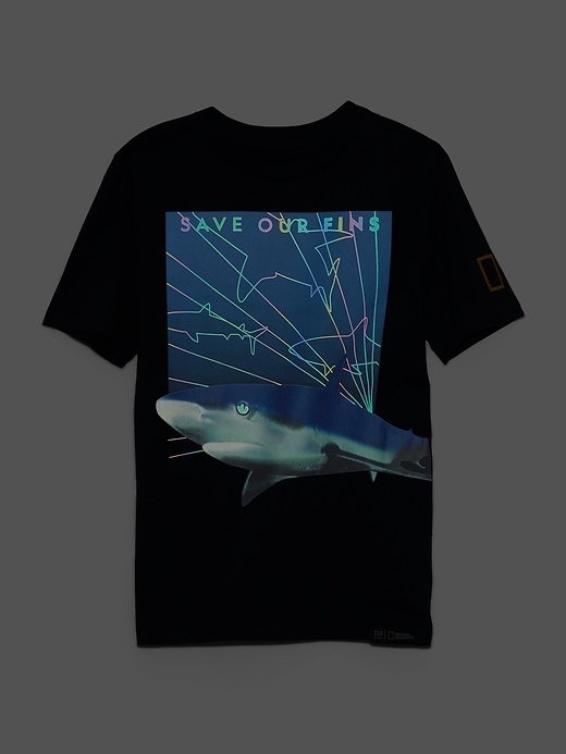 Image number 2 showing, GapKids &#124 National Geographic 100% Organic Cotton Interactive Ocean Conservation T-Shirt
