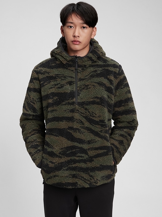 Image number 1 showing, Teen Reversible Sherpa Quarter-Zip Hoodie