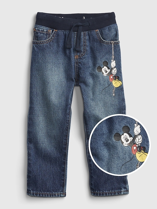 Image number 1 showing, babyGap &#124 Disney Mickey Mouse Pull-On  Slim Jeans