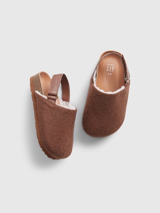 View large product image 1 of 1. Toddler Cozy Sherpa Clogs