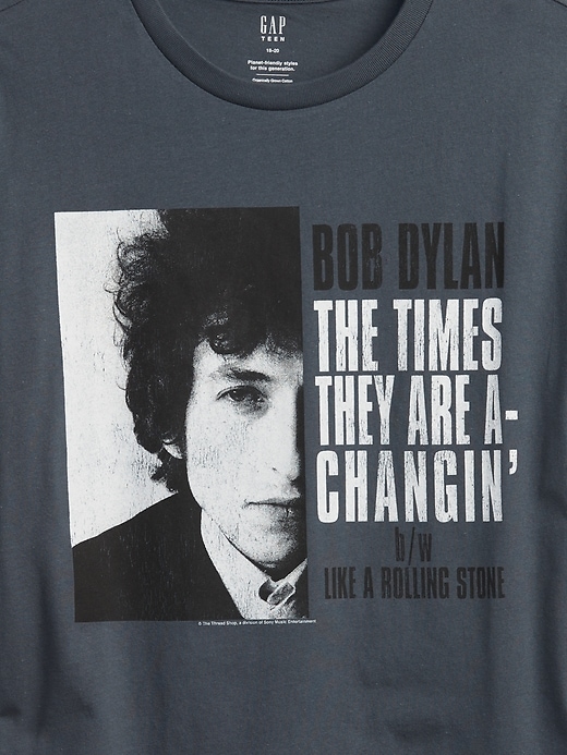 Image number 4 showing, Teen &#124 Bob Dylan 100% Organic Cotton Graphic T-Shirt