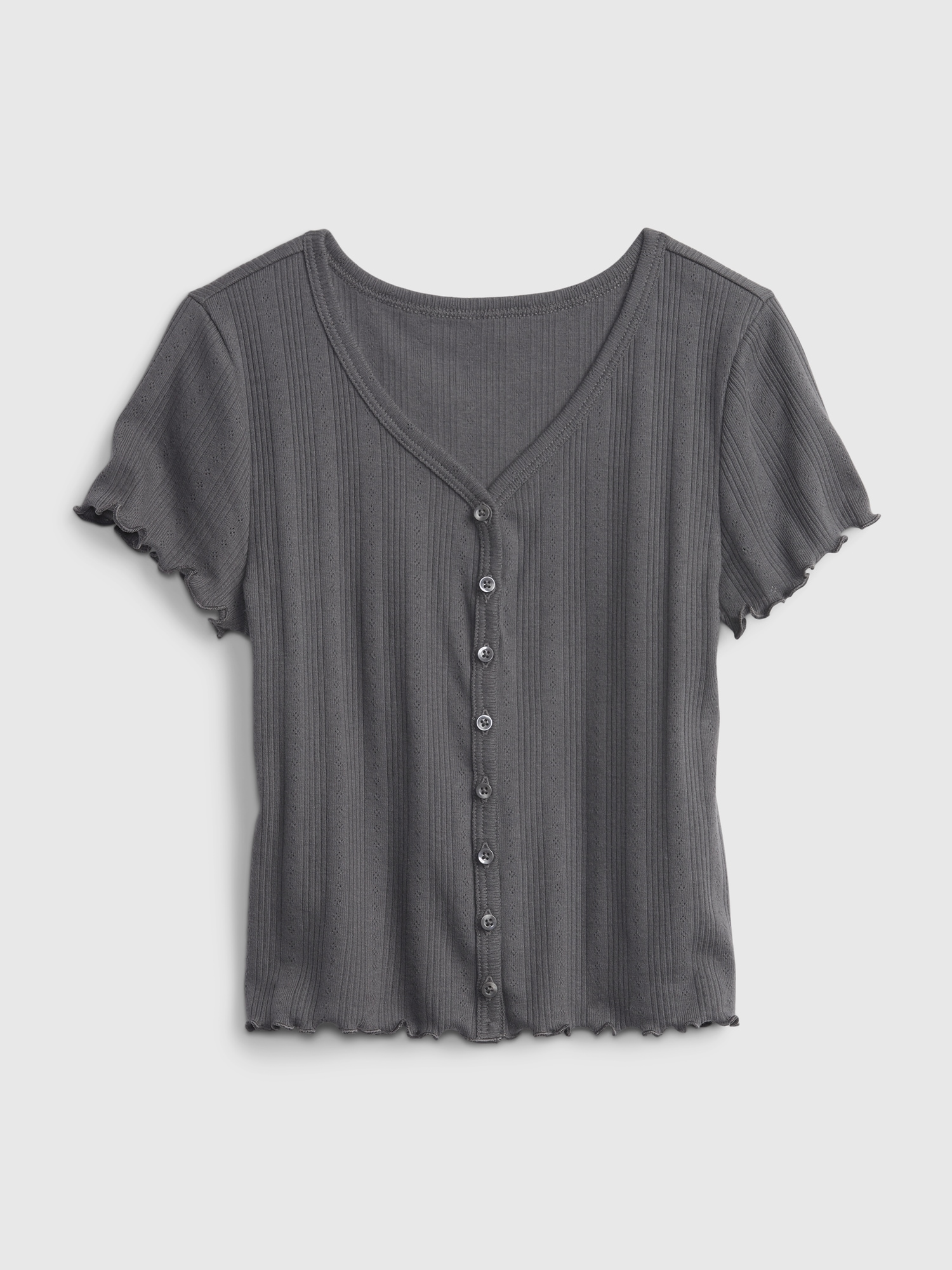 Gap Pointelle Button-Front T-Shirt, 20 Items I'm Shopping From Gap's  Spring Preview