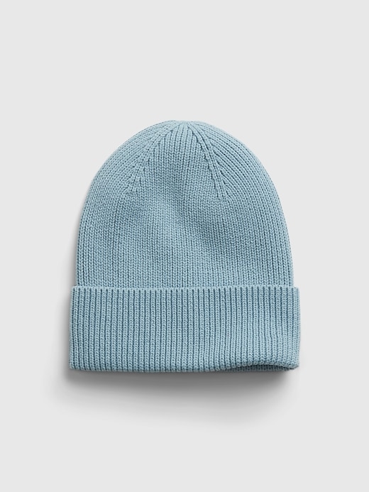 View large product image 1 of 1. Organic Cotton Ribbed Beanie