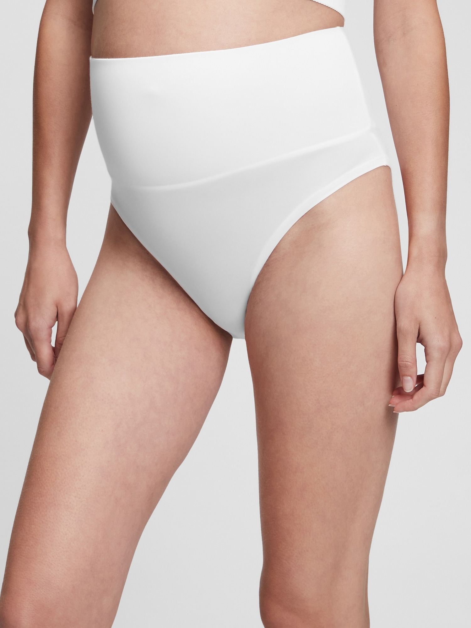 Gap Maternity Post-baby High Rise Stretch Bikini In Optic White 2