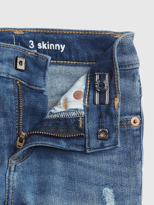 GAP Size 3T Blue Denim Jeggings Heartshaped Print Skinny fit Jeans