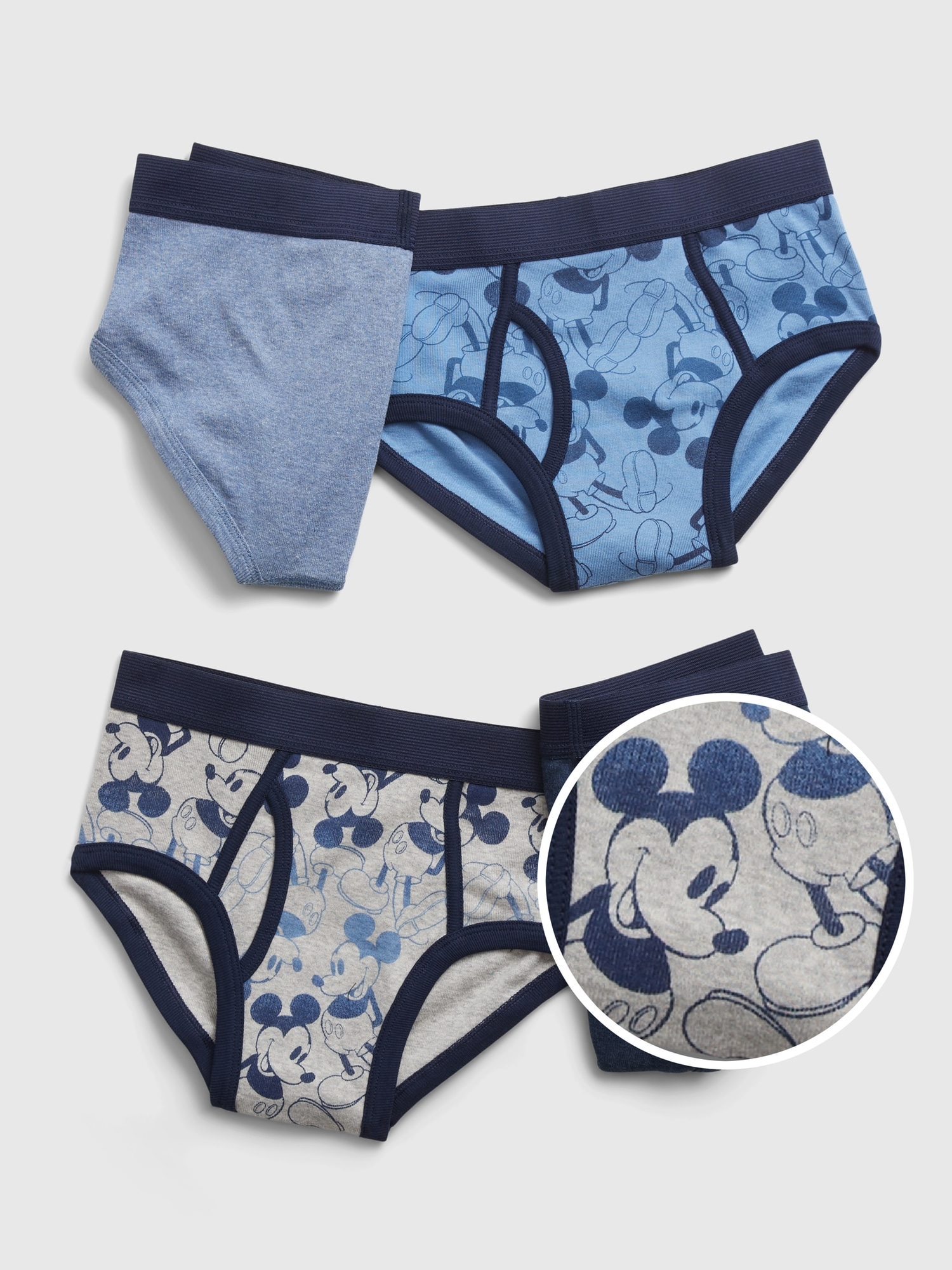 Disney Junior Mickey Mouse 3 Briefs Underwear 100% Cotton Size 2T