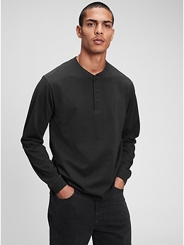 gap henley sweatshirt