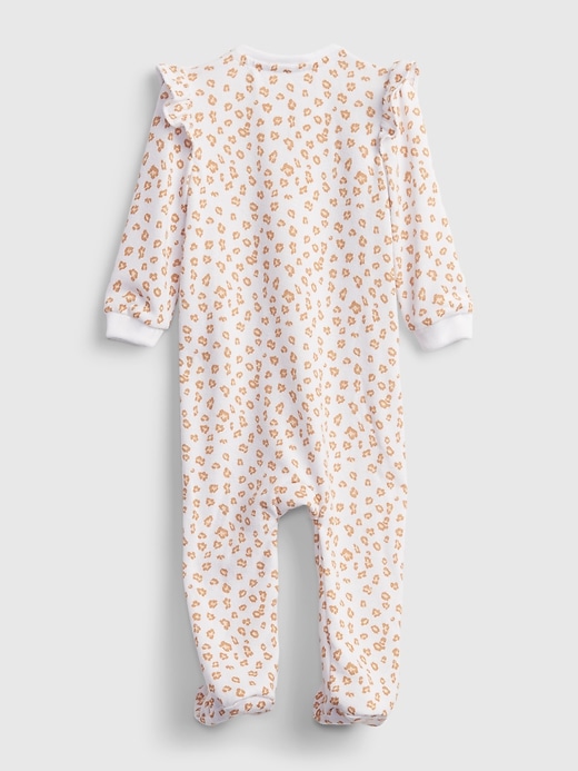 Image number 2 showing, Baby Ruffle Print Footed One-Piece