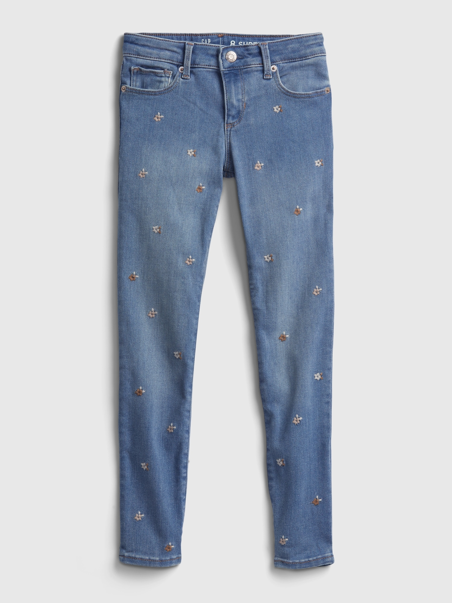 Kids Embroided Floral Skinny Jeans with Washwell ™ | Gap