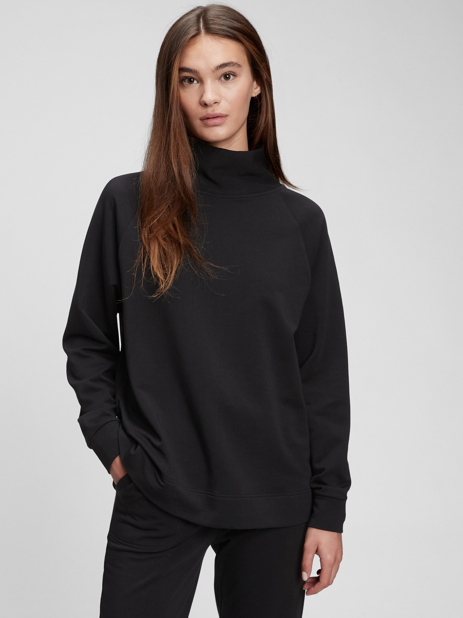 Gap jacquard funnel neck sweatshirt sale