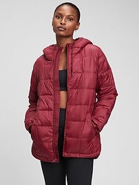 100% Recycled Nylon Relaxed Lightweight Puffer Jacket | Gap