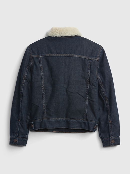 Kids denim clearance sherpa jacket