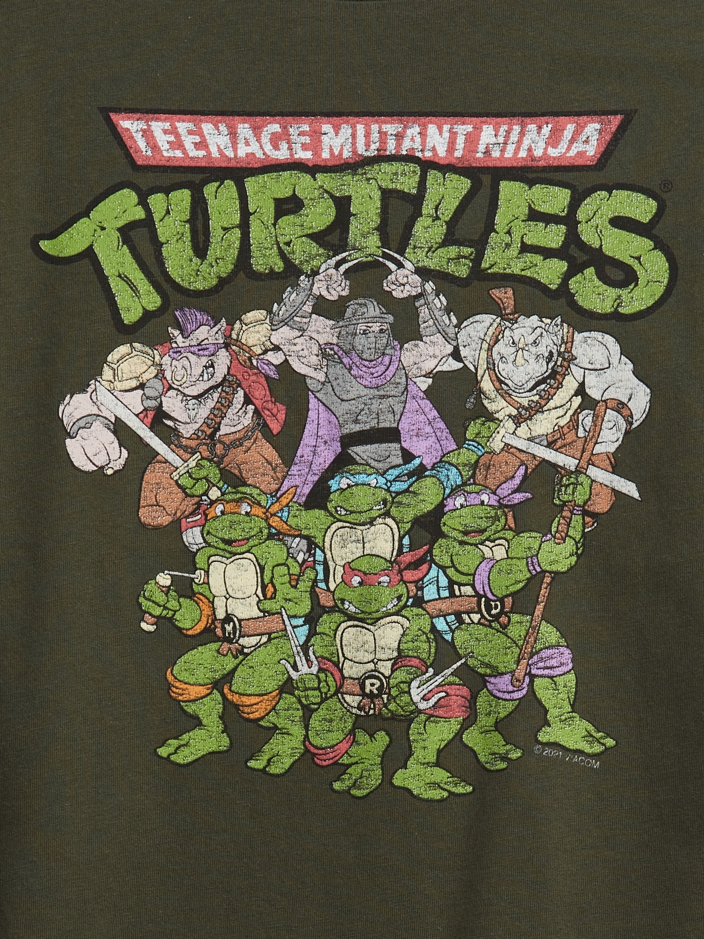 Old Navy - Teenage Mutant Ninja Turtles Top! Boys Green Shirt Size S(6-7)