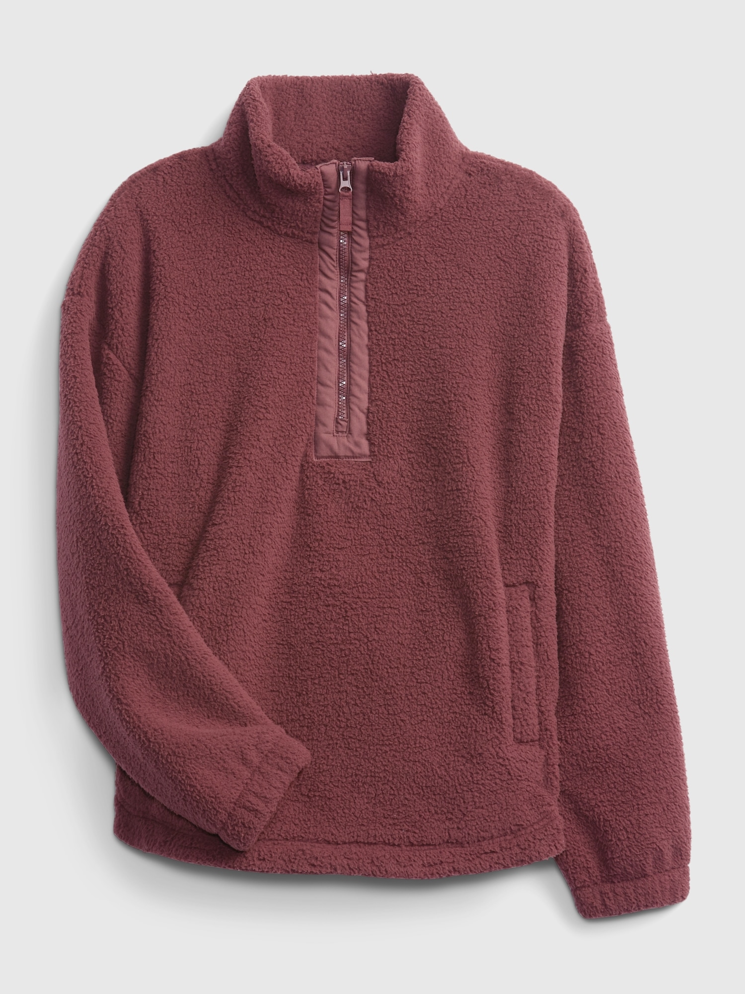 Half-Zip Recycled Sherpa Sweatshirt | Gap