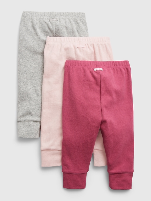 Image number 2 showing, Baby 100% Organic Cotton Pull-On Pants (3-Pack)