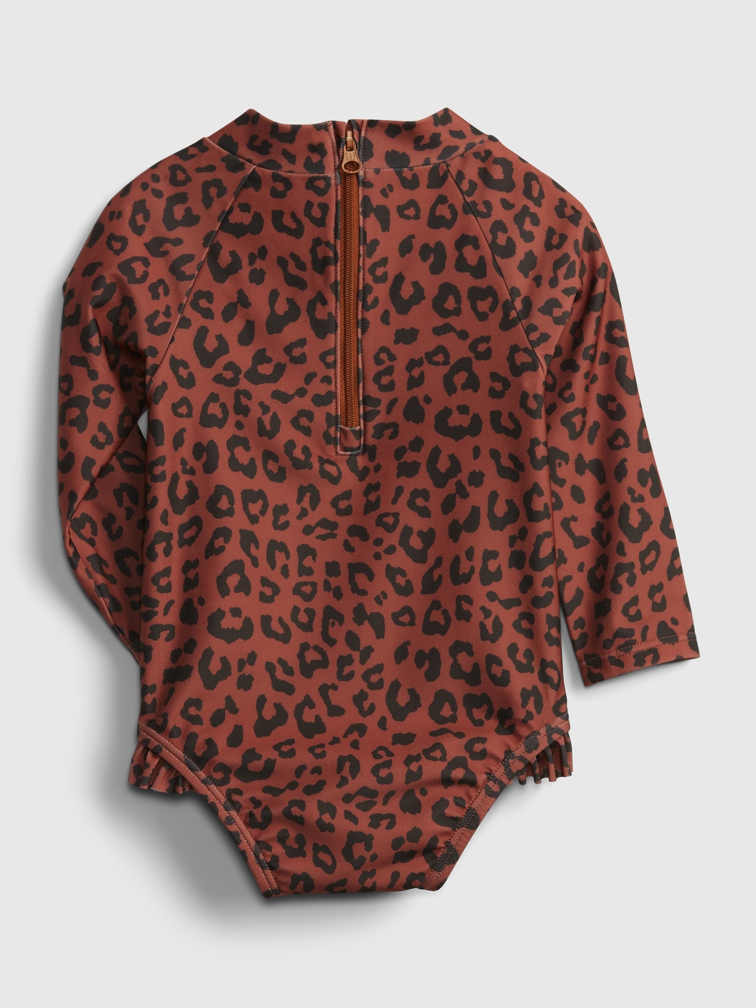 Leopard Print Zip Front Bathing Suit - M / 1#