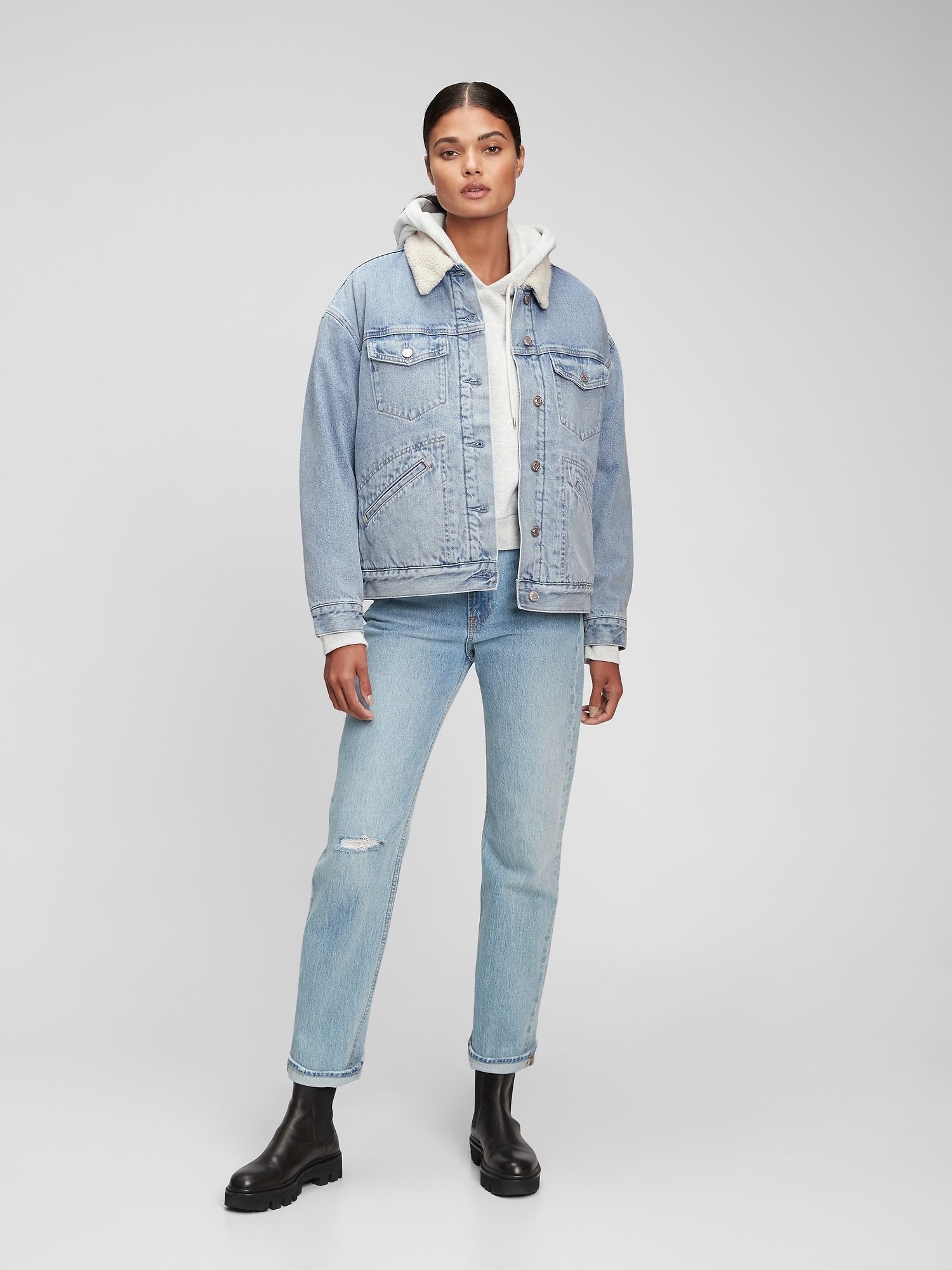 gap oversized denim jacket