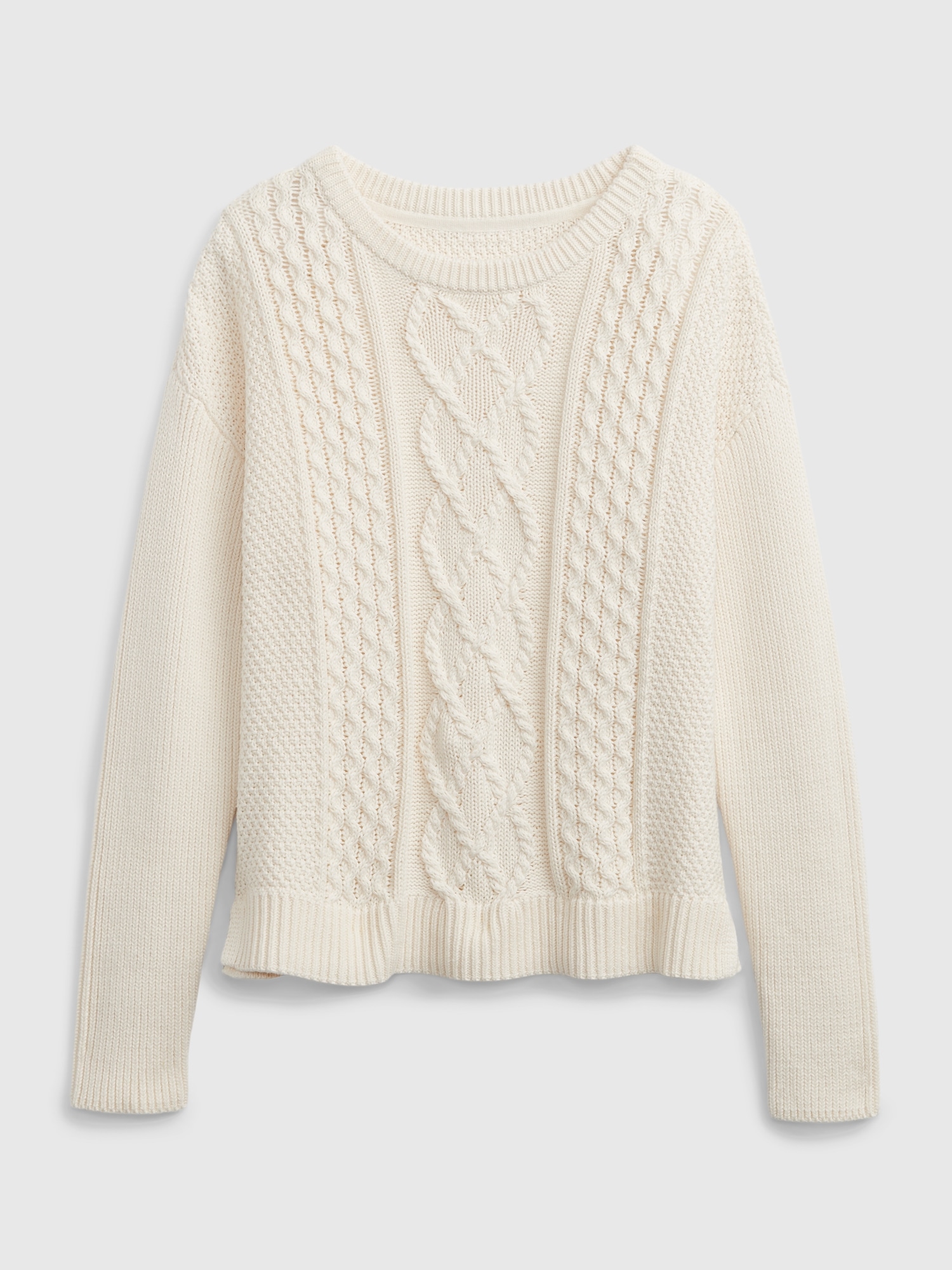 Kids Cable-Knit Crewneck Sweater | Gap