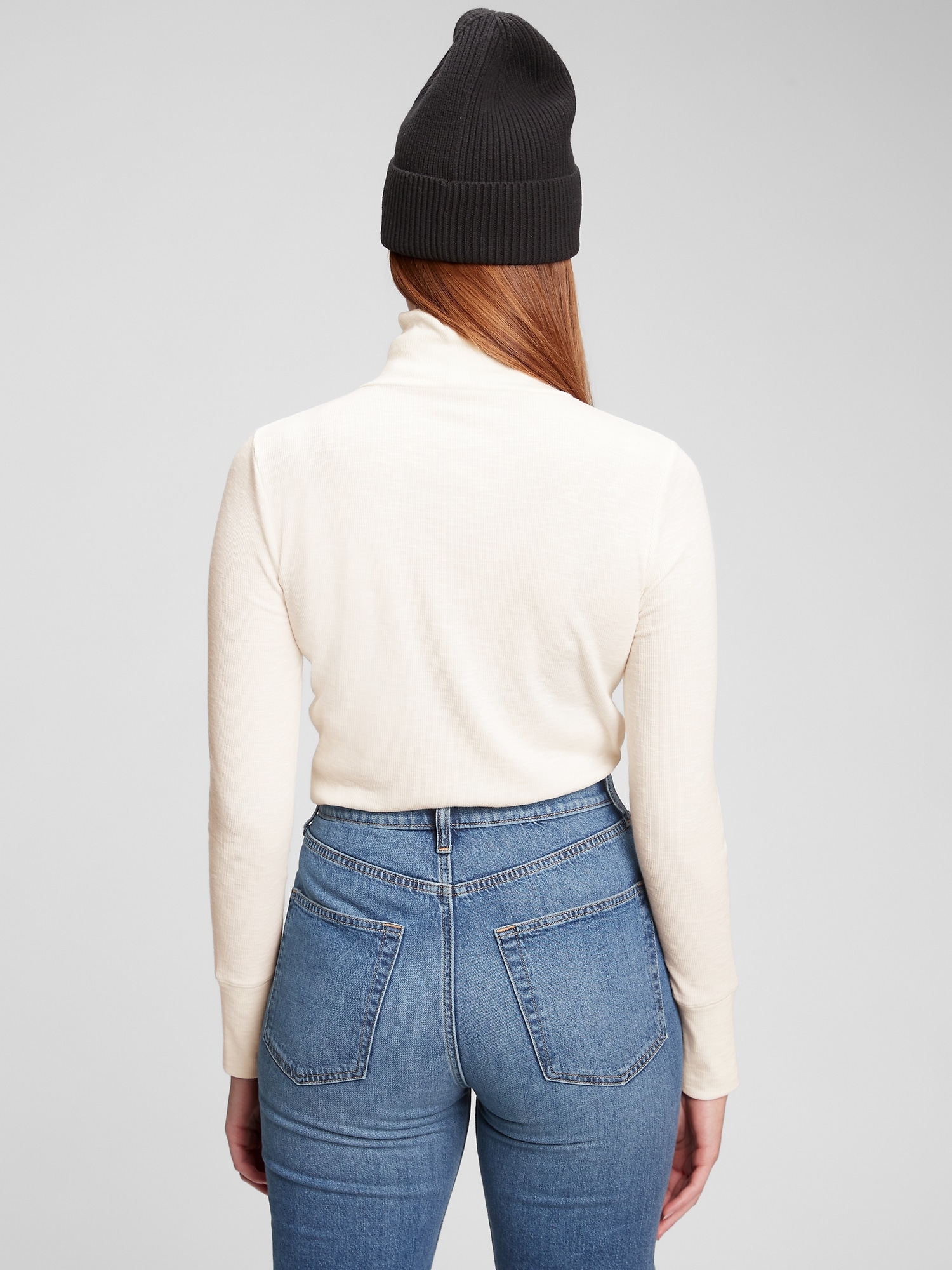 Ribbed Turtleneck T-Shirt | Gap