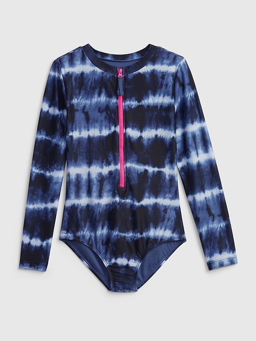 Kids Recycled Tie Dye Swim Rash Guard One Piece Gap