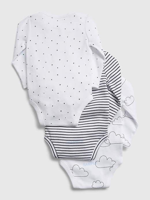 Baby 100% Organic Cotton First Favorites Cloud Bodysuit (3-Pack) | Gap