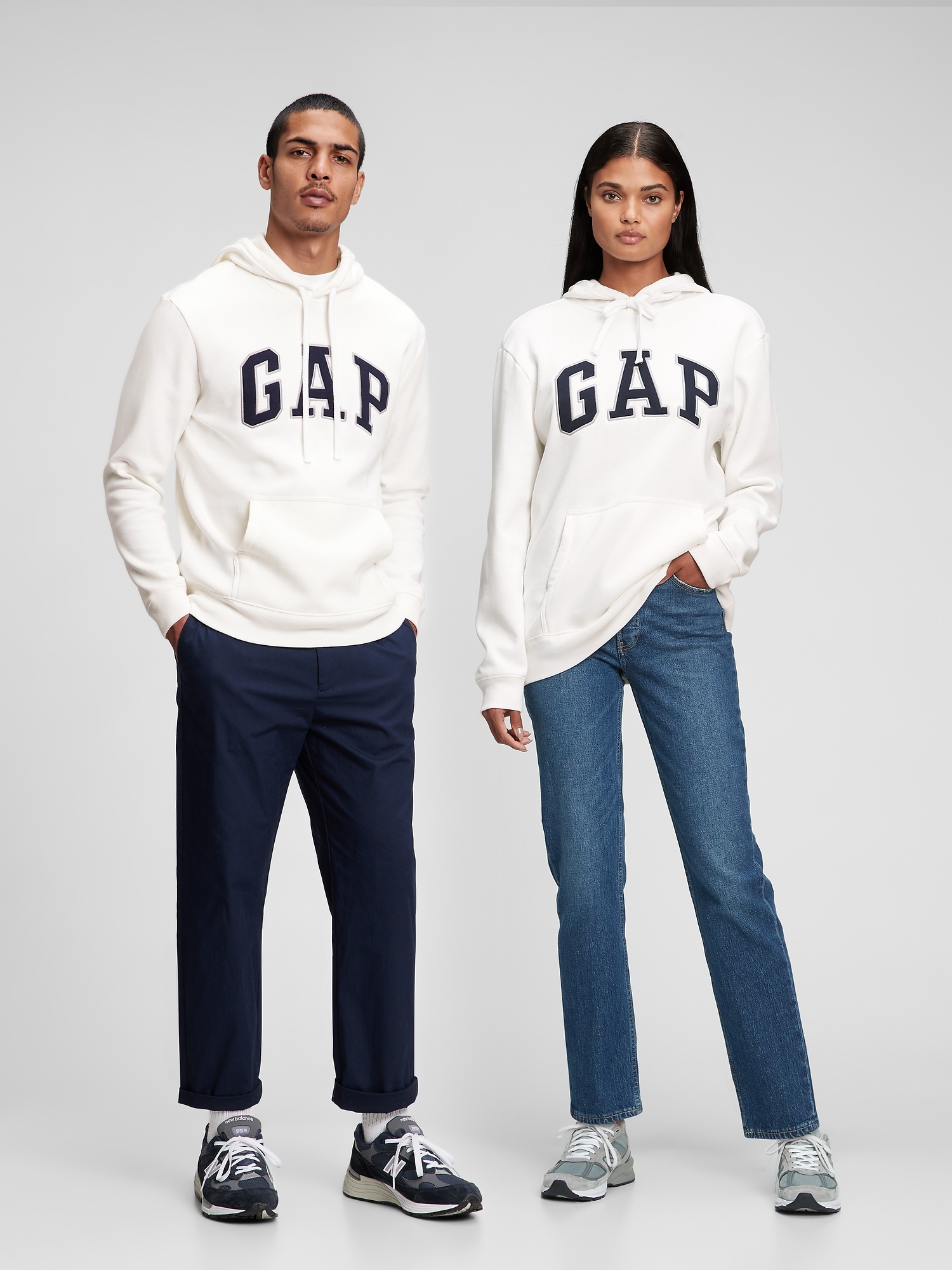 Gap Arch Logo Hoodie In Off White