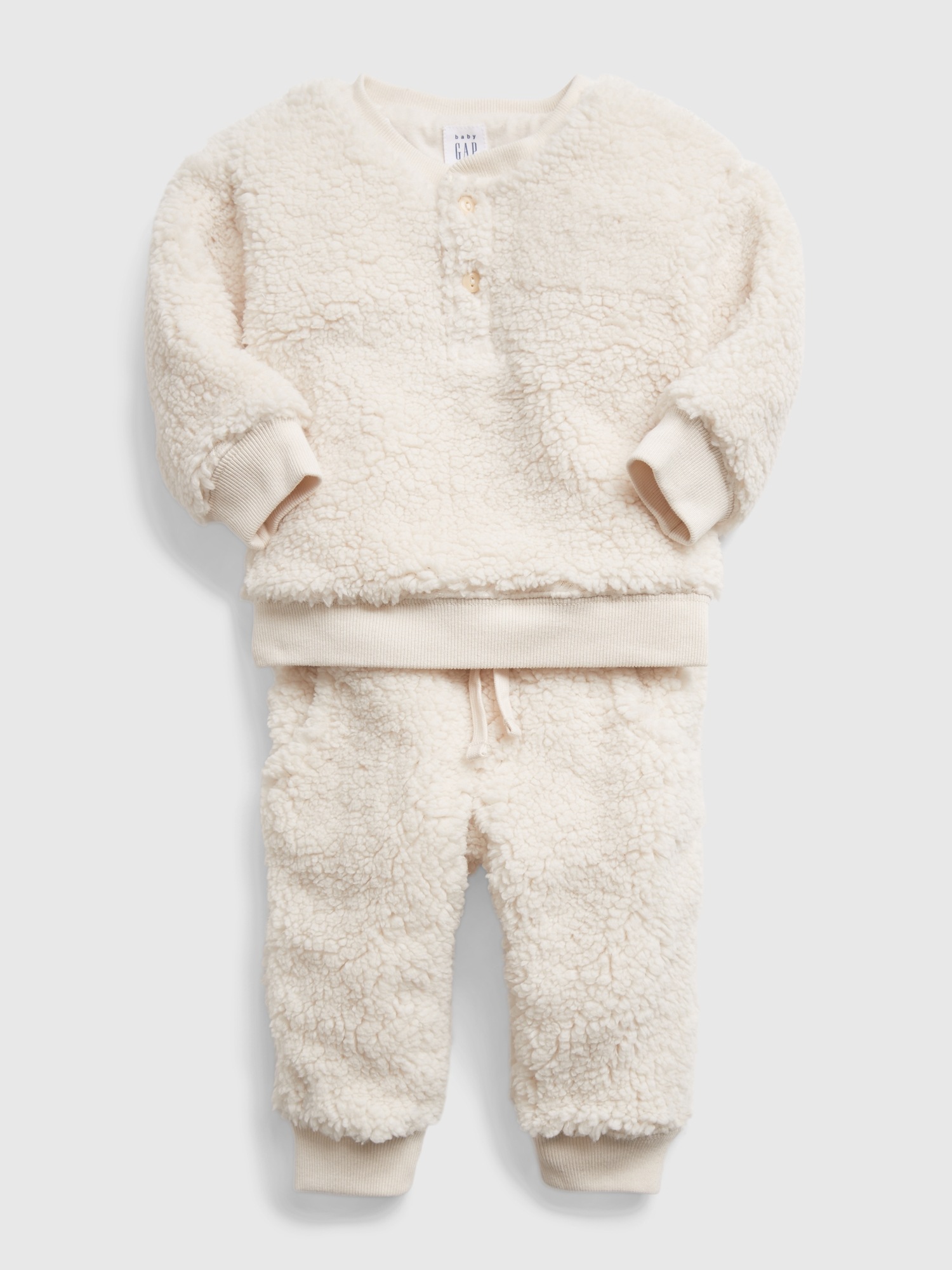 Baby Sherpa Henley 2-Piece Outfit Set | Gap