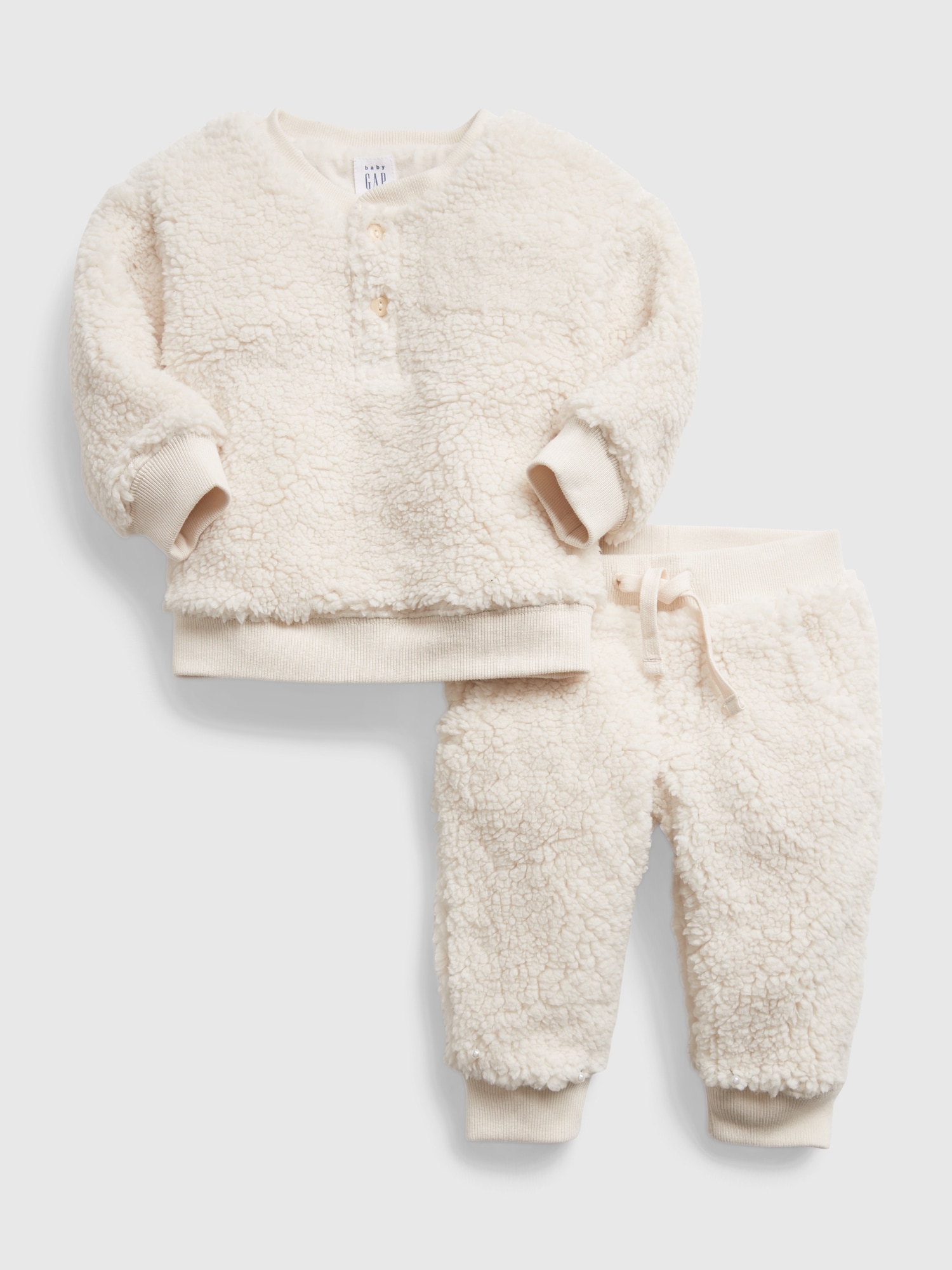 Baby Sherpa Henley 2-Piece Outfit Set | Gap