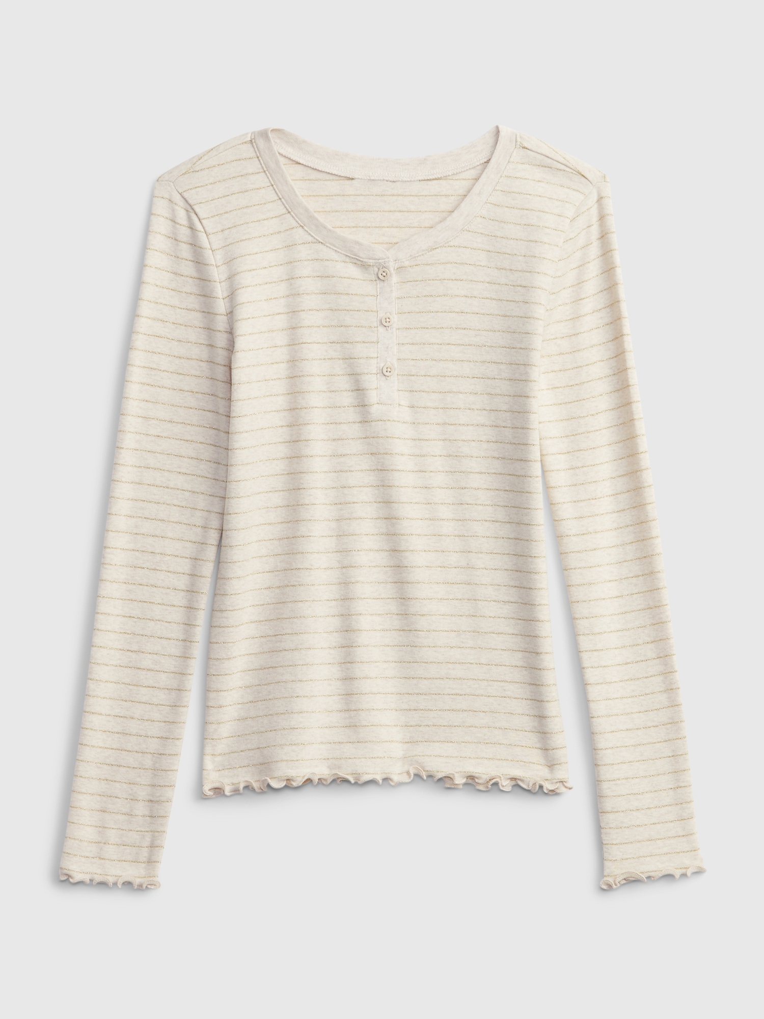 Kids Scoop Neck Henley T-Shirt | Gap