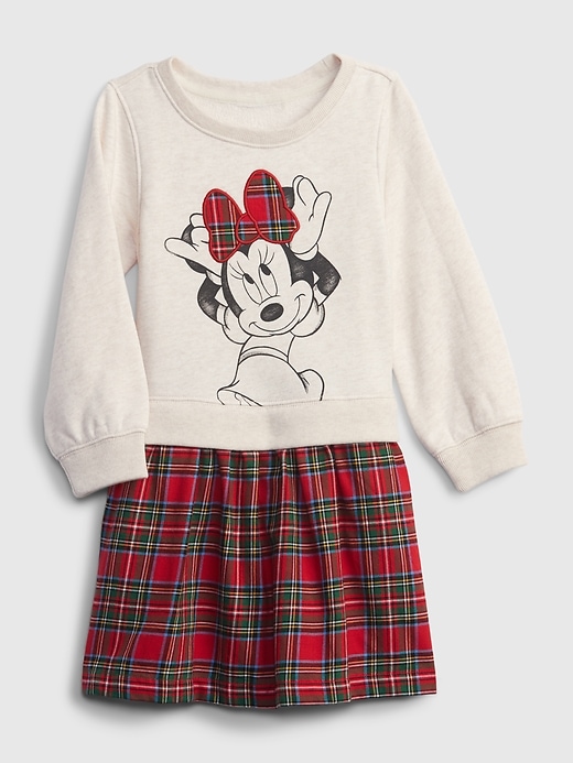 Image number 1 showing, babyGap &#124 Disney Minnie Mouse Graphic Mix Media Dress