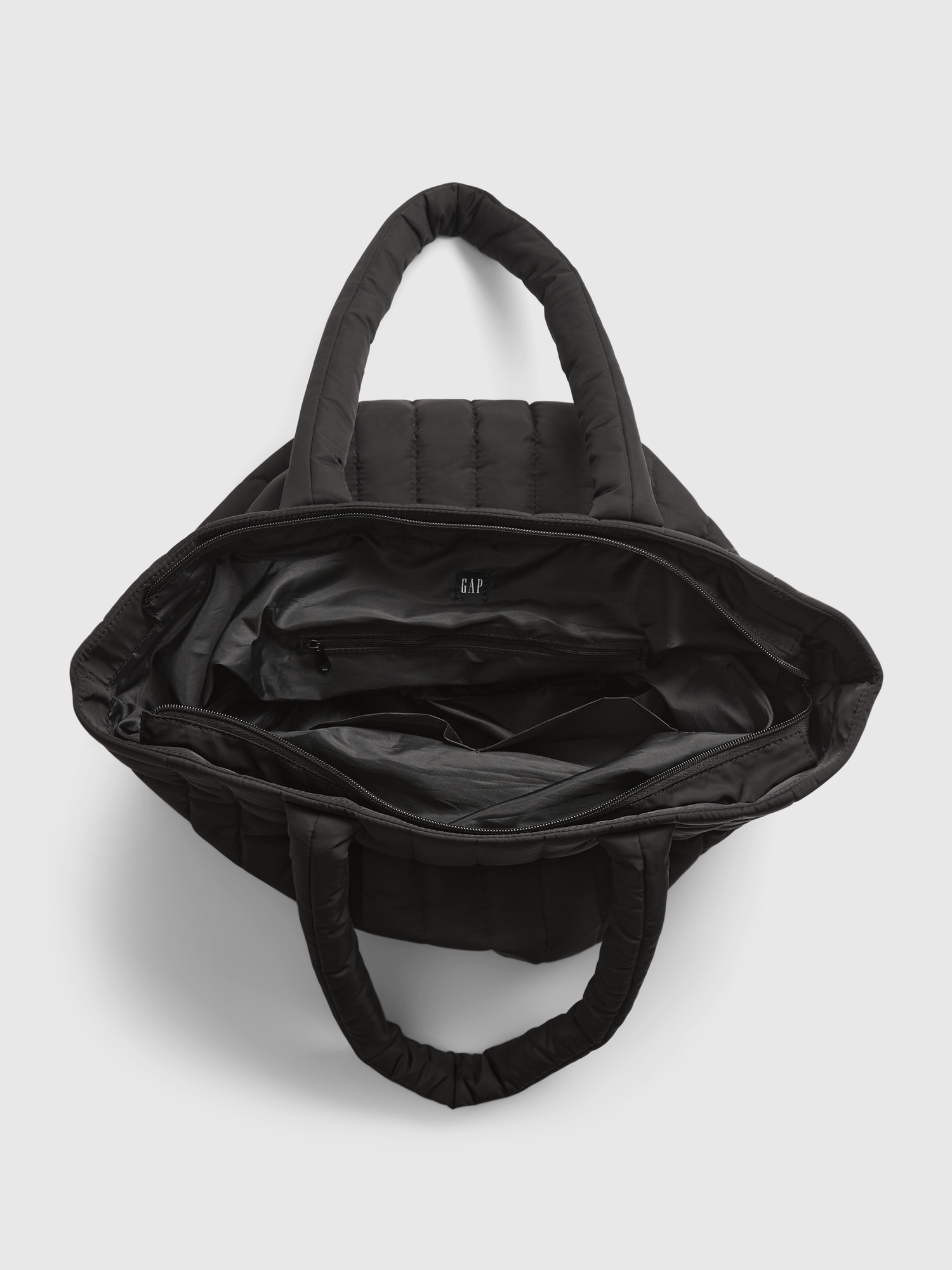 Carol Light Charcoal Leather Tote Bag