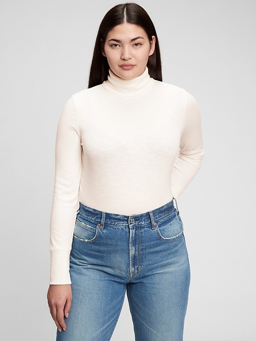 Ribbed Turtleneck T-Shirt | Gap