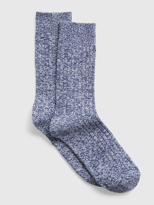 View large product image 1 of 1. Marled Boot Socks