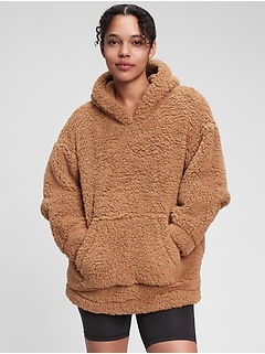 gap sherpa hoodie women's