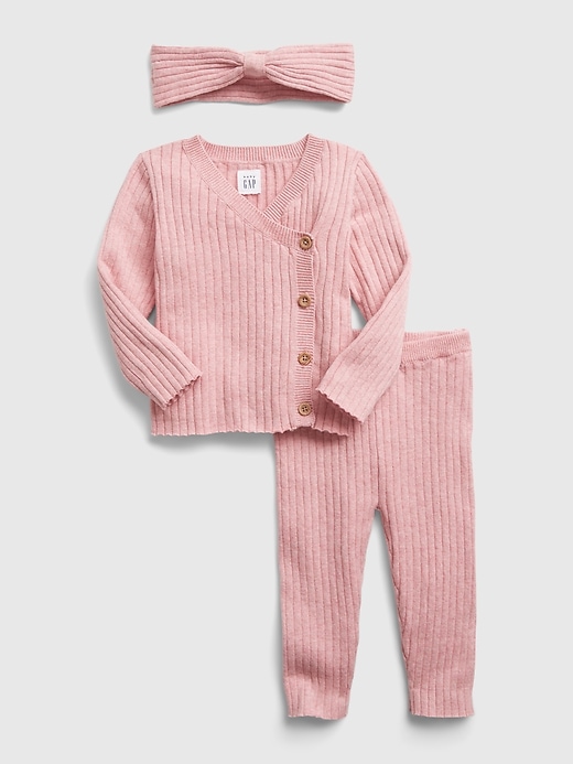 View large product image 1 of 1. Baby Ribbed Sweater Outfit Set